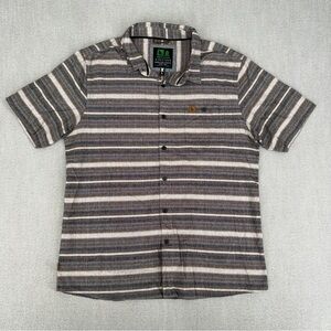 Hippy Tree Mens L Morrison Short Sleeve Button Up Stripe Nomad Surf & Stone